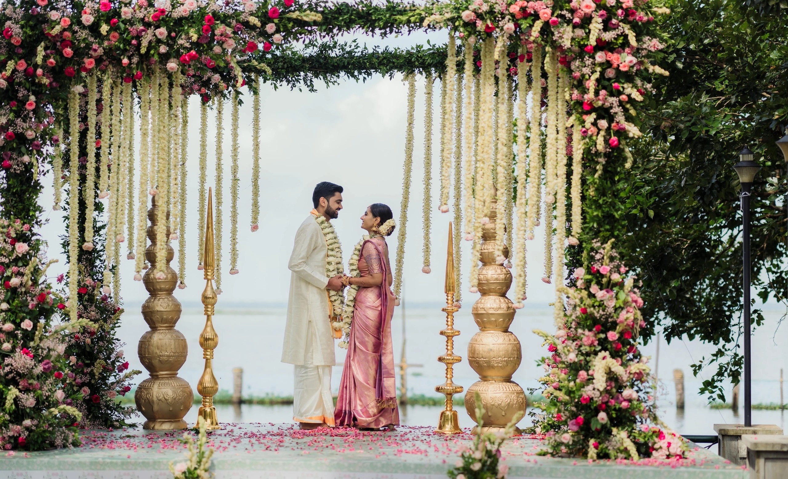 City wedding mandap